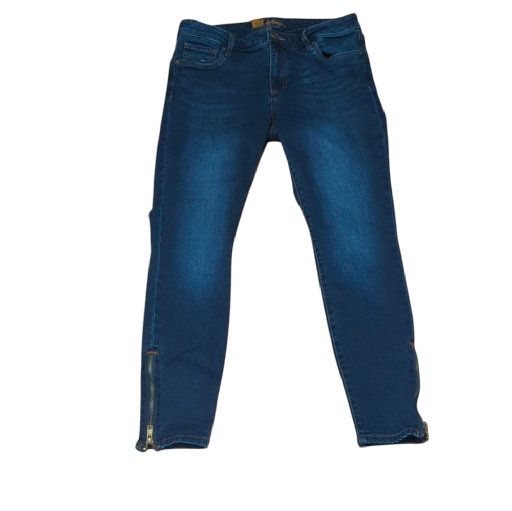 Kut from the Kloth Ankle Zip Skinny Jeans Dark Wash Size 8